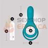 Anillo con vibrador estimulador y agarre de testiculos